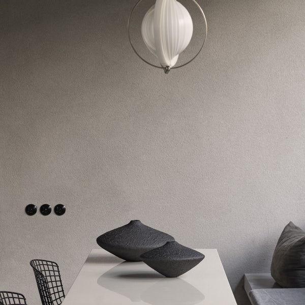 Seixo Disco Pequeno Preto Con Textura