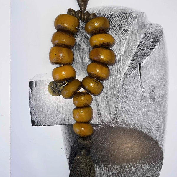 Julia Atlas - Amber Wood with Bronz Bell