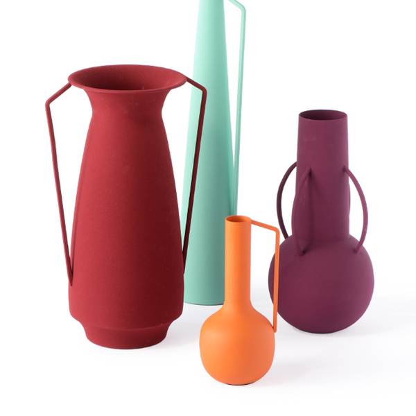 Vases Roman Evening Çift Kulplu Bordo Vazo