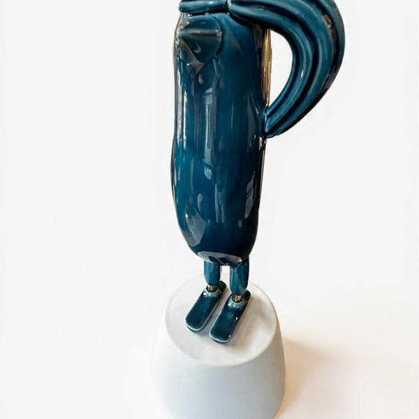 Mini Hope Bird Glossy Mediterranian Blue Satin White Base