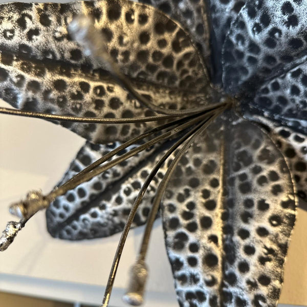 Naga Lilly Flower İron 11 Silver Antique