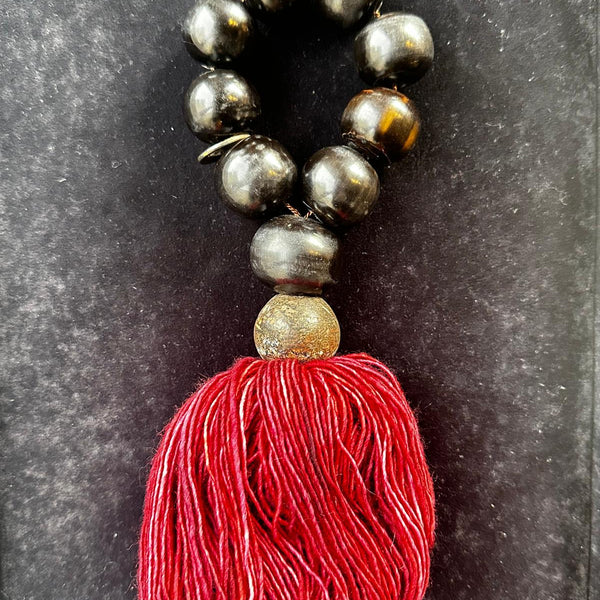 Julia Atlas - Cow Horn Red Merino Wool