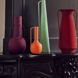 Vases Roman Evening Çift Kulplu Bordo Vazo