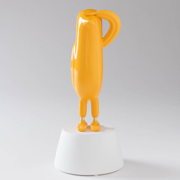 Mini Hope Bird Glossy Dark Yellow Satin White Base