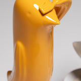 Mini Hope Bird Glossy Dark Yellow Satin White Base