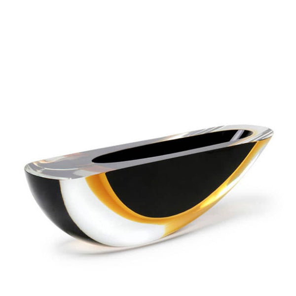 Canoe Vase Dark Amber