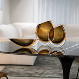 Canoe Vase Dark Amber