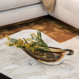 Canoe Vase Dark Amber