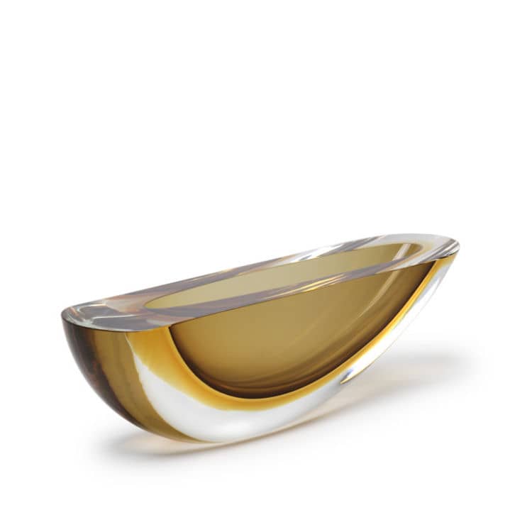 Canoe Vase Dark Amber