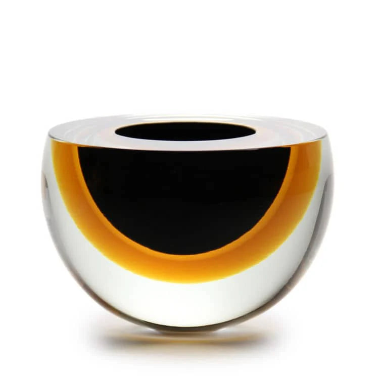 Drop Flat Bowl Dark Amber