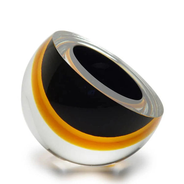 Drop Diagonal Bowl Dark Amber