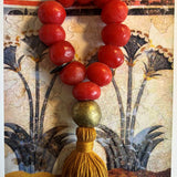 Julia Atlas- Red Recy Glass Mustard