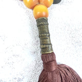 Julia ATLAS African Amber Tespih - Vintage bronz Uç