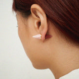 ANDRES GALLARDO-Mix Spike  Mini Pink Burgundy (Tekli Küpe)