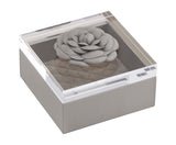 RIVIERE Fleur Box Quılted Padded Leather Big Grey