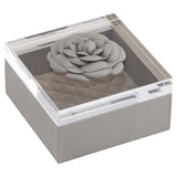 RIVIERE Fleur Box Quılted Padded Leather Big Grey