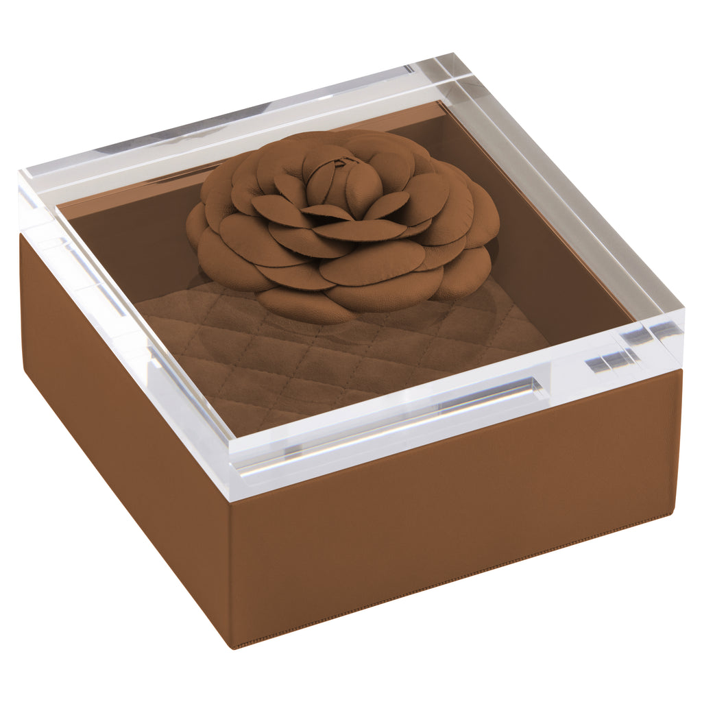 RIVIERE Fleur Box Quılted Padded Leather Big Siena