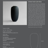 Sunao Vase Slim Hexa Black