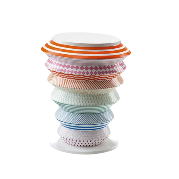 Bossa Nova Vinicio Table Matt Ecrue and Coloured Graphics