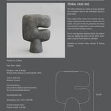 Trıbal Vase Big Dark Grey