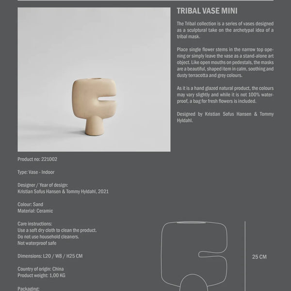 Tribal Vase Mini Sand