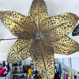 Naga Lilly Flower İron Gold Antique 60 cm