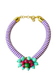 Katerina Psoma Purple Flower Necklace