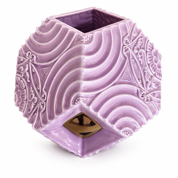 Octa Vase Sıssı Rose W Glossy Antıque Gold