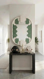 Mirror W Enigma Tiles in Glossy Teal Light Grey Base