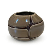 Laguna Vase 3 Glossy Beaver Brown Outside.Coffee inside