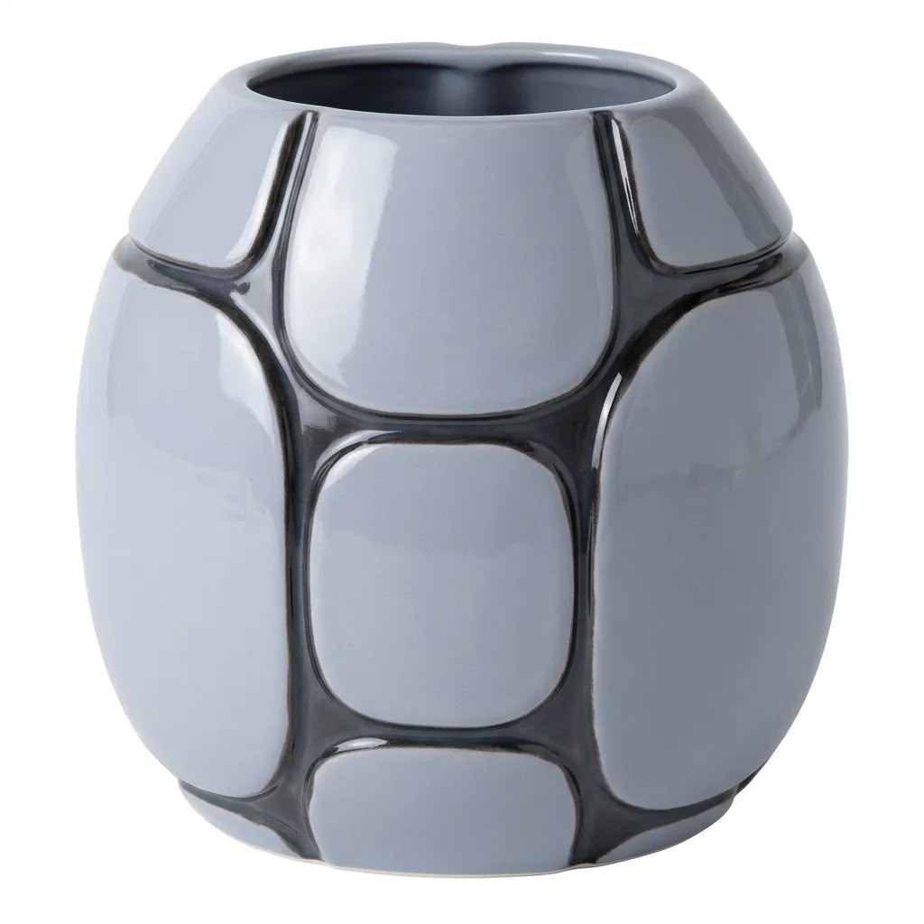 Laguna Vase 2 Stone Grey Outside