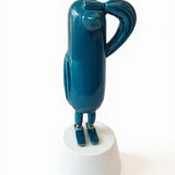 Mini Hope Bird Glossy Mediterranian Blue Satin White Base