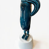 Mini Hope Bird Glossy Mediterranian Blue Satin White Base