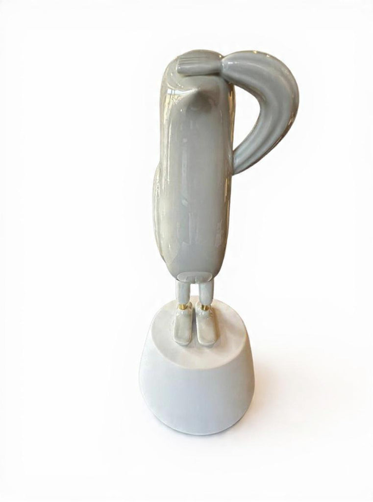 Mini Hope Bird Glossy Light Grey Satin White Base