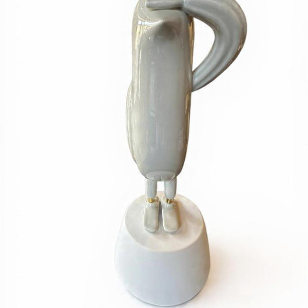 Mini Hope Bird Glossy Light Grey Satin White Base