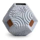Octa Vase 1 Satin Stone Grey Matt Antique Gold