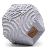 Octa Vase 1 Satin Stone Grey Matt Antique Gold