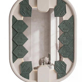 Mirror W Enigma Tiles in Glossy Teal Light Grey Base