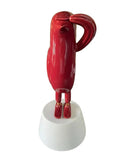 Mini Hope Bird Glossy Bordeaux Satin White Base