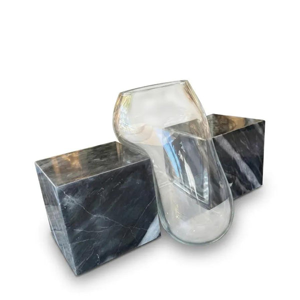 Vanessa Mitrani Press Vase Transparent / Grey Marble