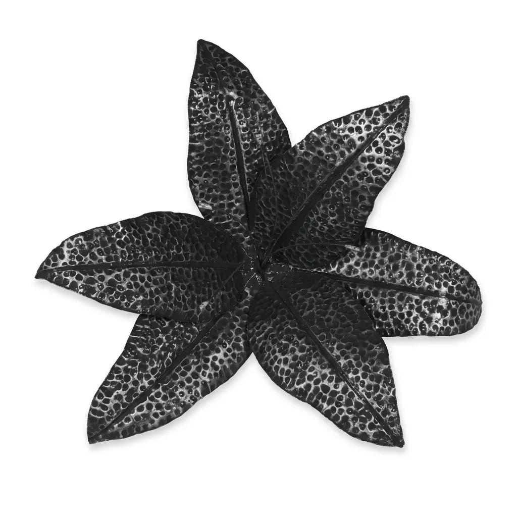 Naga Lilly Flower İron Silver Antique 80 cm