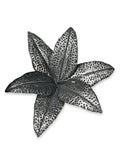 Naga Lilly Flower İron Silver Antique 60 cm