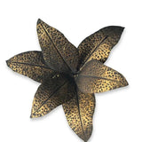 Naga Lilly Flower İron Gold Antique 60 cm