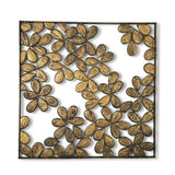 Naga Frangipani Wall İron Leaf Frame