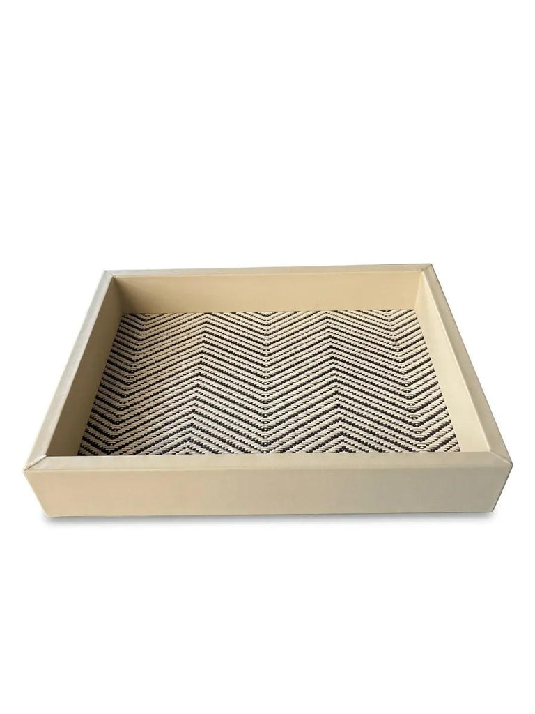 RIVIERE Febe Box Herringbone Waked Cotton Box Ivory