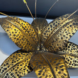 Naga Lilly Flower İron Gold Antique 60 cm