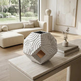 Octa Vase 1 Satin Stone Grey Matt Antique Gold
