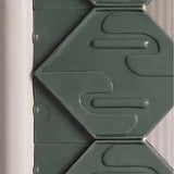 Mirror W Enigma Tiles in Glossy Teal Light Grey Base