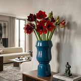 Issima B vase! Glossy Peacock Blue