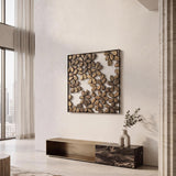Naga Frangipani Wall İron Leaf Frame